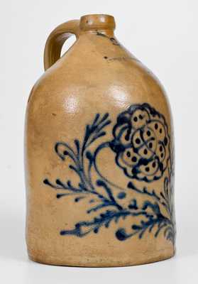 Two-Gallon N.A. WHITE & CO. BINGHAMTON Stoneware Jug w/ Elaborate Decoration