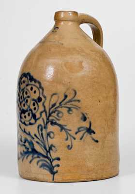 Two-Gallon N.A. WHITE & CO. BINGHAMTON Stoneware Jug w/ Elaborate Decoration