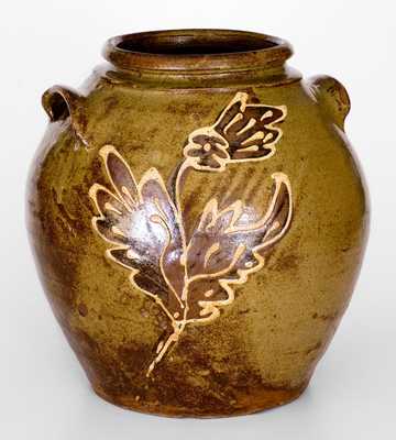 Outstanding attrib. Collin Rhodes, Edgefield District, SC Stoneware Jar w/ Two-Color Slip