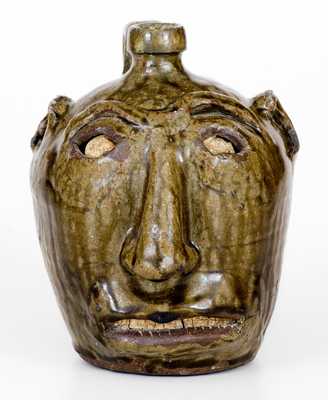 Exceptional Edgefield, South Carolina, Stoneware Face Jug