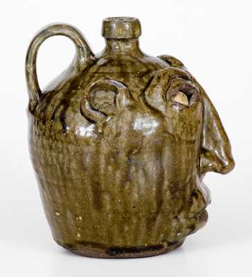 Exceptional Edgefield, South Carolina, Stoneware Face Jug