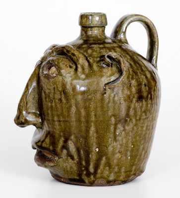 Exceptional Edgefield, South Carolina, Stoneware Face Jug