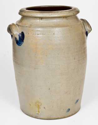 Rare and Fine A & W BOUGHNER (Greensboro, PA) Three-Gallon Stoneware Jar