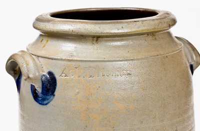 Rare and Fine A & W BOUGHNER (Greensboro, PA) Three-Gallon Stoneware Jar