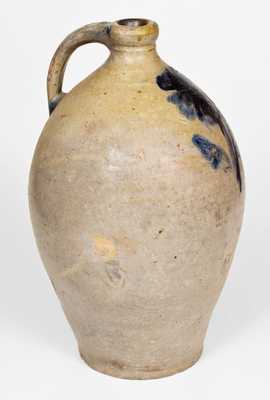 Four-Gallon Stoneware Jug with Incised Floral Decoration, probably Albany, NY