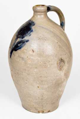 Four-Gallon Stoneware Jug with Incised Floral Decoration, probably Albany, NY