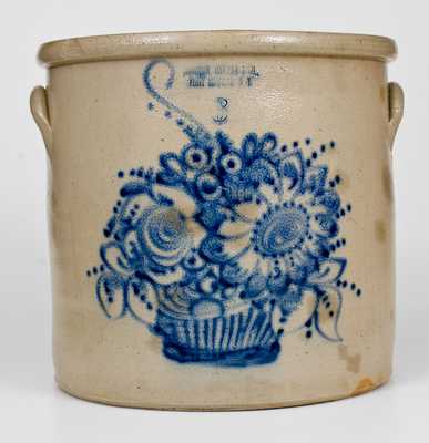 Six-Gallon HAXSTUN, OTTMAN & CO., / FORT EDWARD, N.Y. Flower Basket Crock