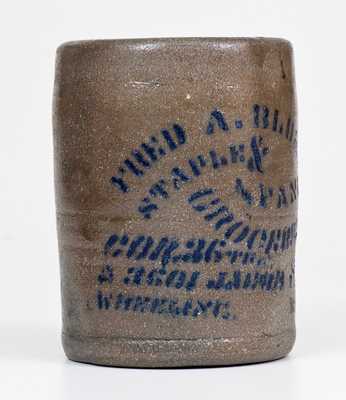 Wheeling, WV Stoneware Advertising Canning Jar, Greensboro, PA origin