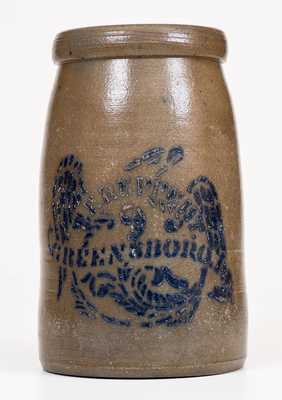Scarce T.F. REPPERT. / GREENSBORO. PA Stoneware Eagle Canning Jar