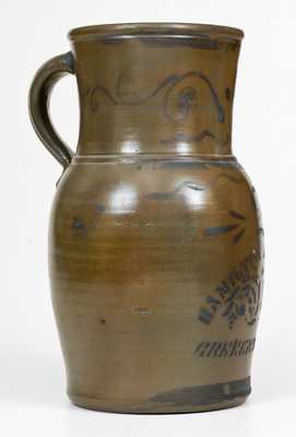 Rare Two-Gallon HAMILTON & JONES. / GREENSBORO. PA Stoneware Pitcher