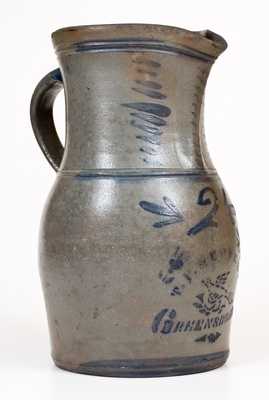 Rare Two-Gallon T.F. REPPERT / GREENSBORO. PA Stoneware Pitcher