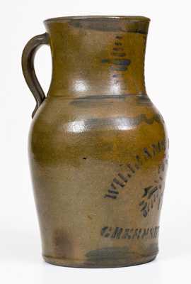 Scarce WILLIAMS & REPPERT. / GREENSBORO. PA One-Gallon Stoneware Pitcher