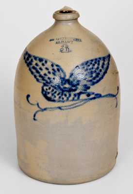 Stoneware Eagle Jug, Impressed "R. O'CONNELL / ALBANY"
