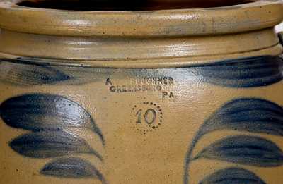 Rare A & W BOUGHNER / GREENSBORO / PA Ten-Gallon Stoneware Jar