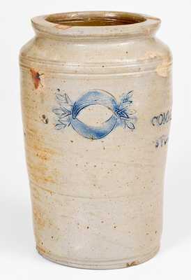 Unusual COMMERAWS / STONEWARE Jar, New York City, early 19th century