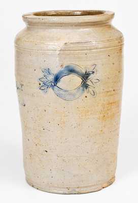 Unusual COMMERAWS / STONEWARE Jar, New York City, early 19th century