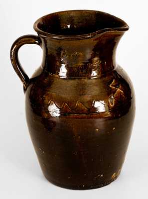 Outstanding Timmerman Pottery, Lanier County, GA Inscribed Stoneware Pitcher