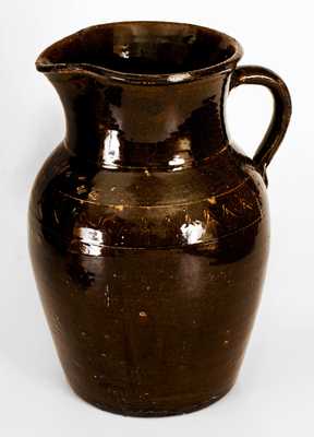 Outstanding Timmerman Pottery, Lanier County, GA Inscribed Stoneware Pitcher