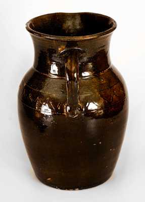 Outstanding Timmerman Pottery, Lanier County, GA Inscribed Stoneware Pitcher