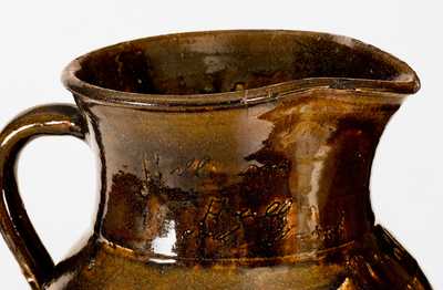 Outstanding Timmerman Pottery, Lanier County, GA Inscribed Stoneware Pitcher