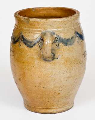 COMMERAWS / STONEWARE (Thomas Commeraw, NY) Vertical-Handled Stoneware Jar