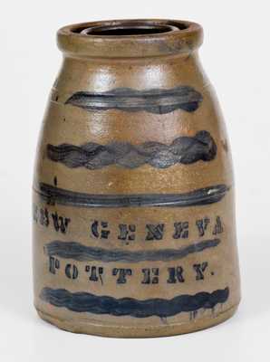 NEW GENEVA POTTERY Stoneware Wax Sealer with Striped Decoration