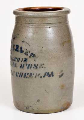 Stoneware Canning Jar with TURTLE CREEK, PA Stenciled Advertising