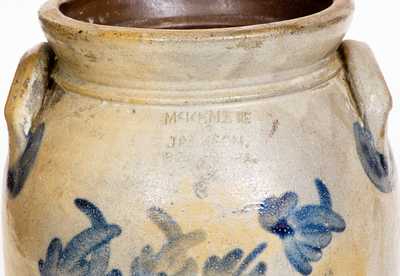 3 Gal. MCKENZIE & JACKSON / BEAVER, PA Stoneware Jar w/ Floral Decoration