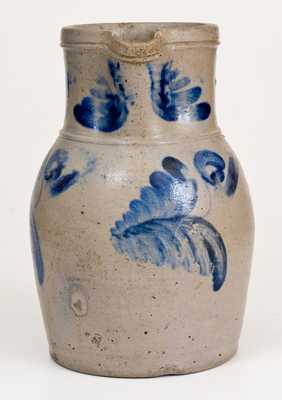 1 Gal. Baltimore Stoneware Pitcher with Floral Decoration, circa 1860