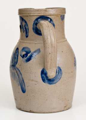 1 Gal. Baltimore Stoneware Pitcher with Floral Decoration, circa 1860