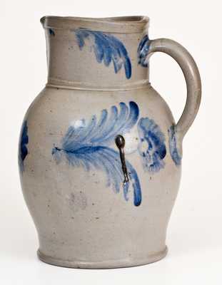 2 Gal. Stoneware Pitcher with Floral Decoration, Baltimore, MD