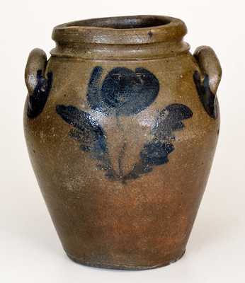 Unusual 1 Gal. James River, Virginia Stoneware Jar w/ Floral Decoration
