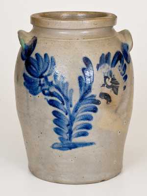 1 Gal. Stoneware Jar with Floral Decoration, Baltimore, circa 1840s