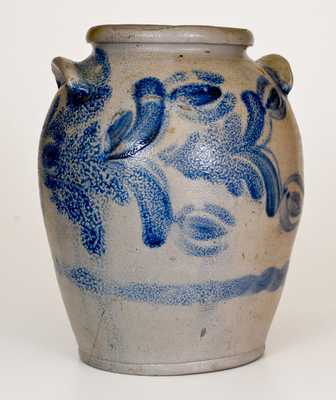 1 1/2 Gal. Baltimore Stoneware Jar with Floral Decoration, circa 1830s