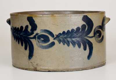 1 1/2 Gal. Stoneware Cake Crock with Floral Decoration, Baltimore, circa 1830s