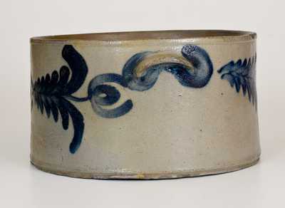 1 1/2 Gal. Stoneware Cake Crock with Floral Decoration, Baltimore, circa 1830s