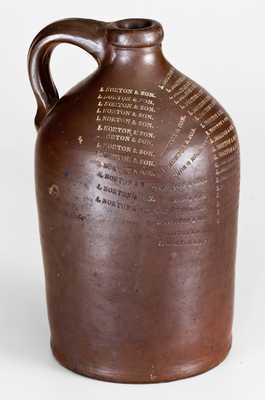 Very Rare Bennington, VT Stoneware Jug w/ Profuse L. NORTON & SON Maker s Marks