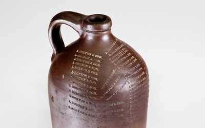 Very Rare Bennington, VT Stoneware Jug w/ Profuse L. NORTON & SON Maker s Marks