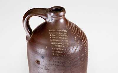 Very Rare Bennington, VT Stoneware Jug w/ Profuse L. NORTON & SON Maker s Marks