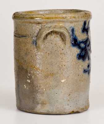 Fine Miniature Ohio Stoneware Jar with Slip-Trailed Floral Decoration