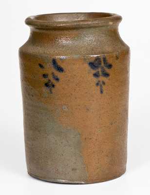 Half-Gallon James River, VA Stoneware Jar with Cobalt Tassel Decoration