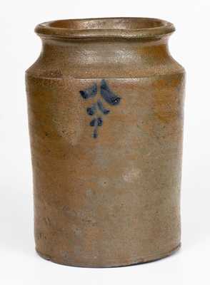 Half-Gallon James River, VA Stoneware Jar with Cobalt Tassel Decoration