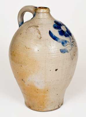 Fine Crolius Stoneware Jug with Incised, Coggled, and Impressed Floral Decoration