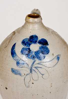 Fine Crolius Stoneware Jug with Incised, Coggled, and Impressed Floral Decoration