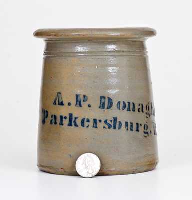 A. P. Donaghho / Parkersburg, W. Va Stoneware Canning Jar