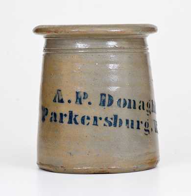 A. P. Donaghho / Parkersburg, W. Va Stoneware Canning Jar