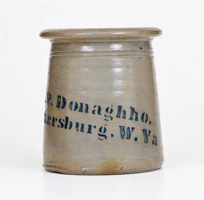A. P. Donaghho / Parkersburg, W. Va Stoneware Canning Jar