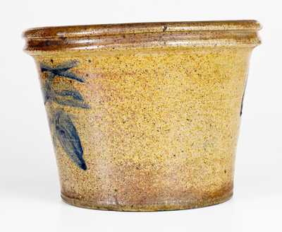 Unusual Ohio Decorated Stoneware Flowerpot