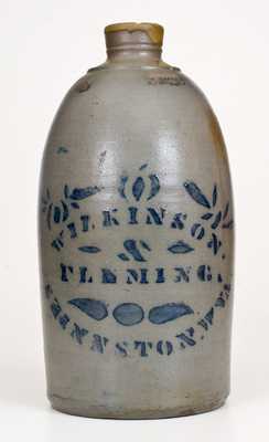 1 Gal. WILKINSON & FLEMING / SHINNSTON, W. VA Stoneware Jug