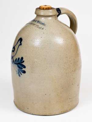 Fine COWDEN & WILCOX / HARRISBURG, PA Stoneware Jug w/ Bird Design